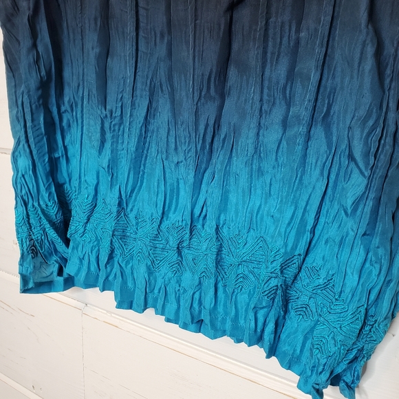 Chico's Blue Ombre 100% Silk Tank Size 3 - Picture 6 of 11